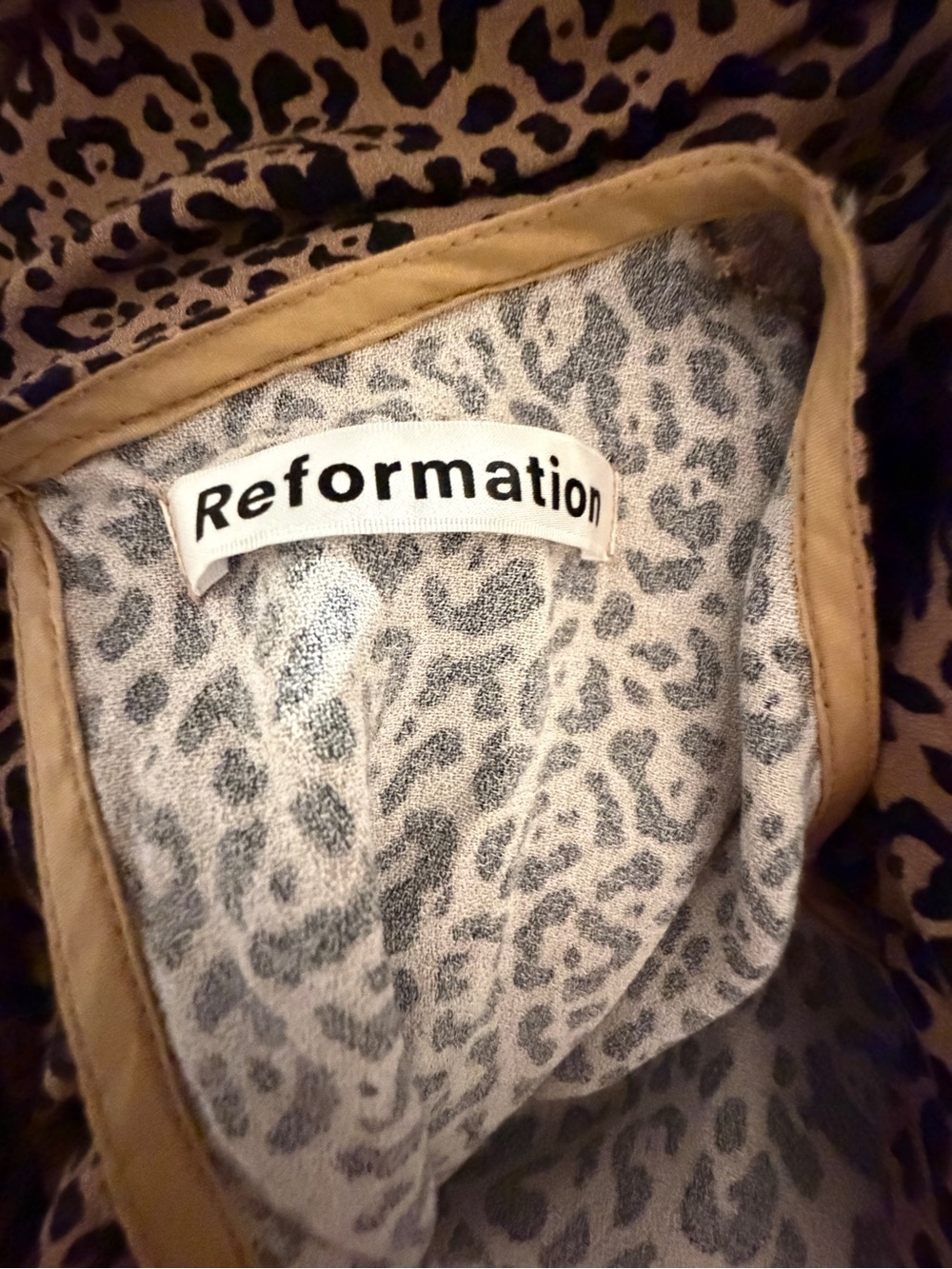 Reformation Mayer Wide-Leg Jumpsuit in cheetah - Picture 8 of 8